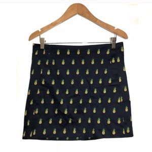 J Crew pleated pineapple mini skirt